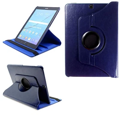 Image of COOVY® 2.0 Cover for Samsung Galaxy Tab S2 9.7 SM T810 T813 T815 T819 ROTATING 360 DEGREE SMART CASE STAND HOUSING PROTECTION Sleep/Wake up darkblue