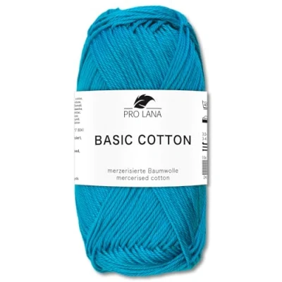Image of Frida&#039;s Wollhaus Pro Lana 50 g Basic Cotton Knitting Crochet Wool Yarn 64 Colours (167 Ocean Blue)