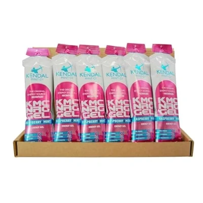 Image of KMC NRG GEL: Refreshing Raspberry Mint Energy Gel 27g Dual Carb +Electrolytes +B Vitamins Informed Sport Vegan Gluten Free (6x70g)