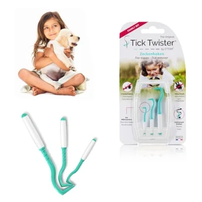 Image of Tick Twister® Set of 3 removers for Dogs, Cats, and Humans Including Storage Box Easy, Painless removal Original Hook Made in France