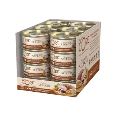 Image of Wellness CORE Signature Selects, Wet Cat Food, Food In Sauce, Grain Free High Meat Content, Shredded Boneless Chicken &amp; Turkey, 24 X 79 G