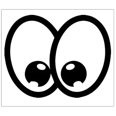 Image of Biomar Labs® 1 x PVC Vinyl Car Funny Sticker Pair of Eyes Cartoon Decal for Bumper Window Door Motorcycle Helmet Laptop B 83 Z*