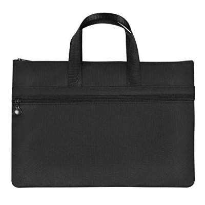 Image of A4 Zipper Document Bag Portable Folder Pouch Lightweight Business Briefcase Office Handbag Paper Storage Organiser File for Files Women Men Meeting