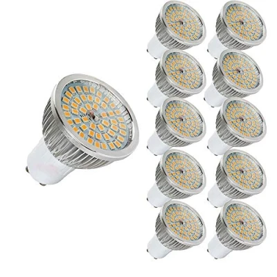 Image of NUOXIN 10 Pack 5W GU10 Spotlight LED Light Bulb,Warm White 3000K 50W Equivalent, Energy Saving, Replacing Halogen Bulbs 500LM AC85 265V Not dimmable