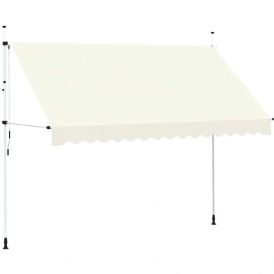Image of vidaXL Manual Retractable Awning 350 cm Cream