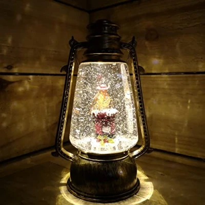 Image of Samuel ALEXANDER Premier 24cm Christmas Robin Water Spinner Lantern Post Box