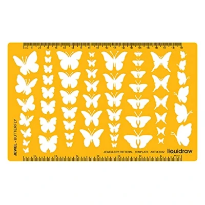 Image of Liquidraw Jewellery Design Templates Stencil, Making Template Stencils Shapes &amp; Animals