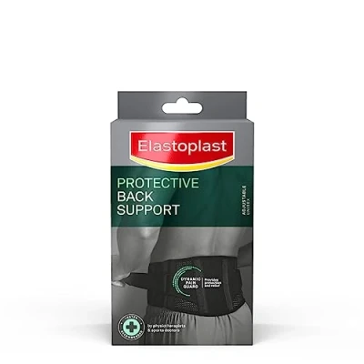 Image of Elastoplast Protective Adjustable Back Support, Lumbar Support Belt, Relief for Lower and Chronic Pain, Arthritis, Sprains Strains, Medical Grade Brace, One Size, Waist Girth 82 118 cm