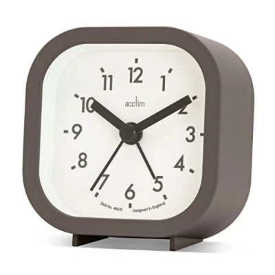 Image of Acctim Robyn Mini Bedside Alarm Clock Grey