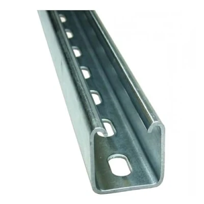 Image of Electrical Galvanised Steel Channel (Strut) &amp; Accessories (1m 41mm x Slotted Strut)
