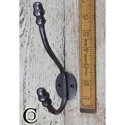 Image of Black Country Metal Works Cast Antique Iron Acorn Hat &amp; Coat Hook 7&quot; /175mm