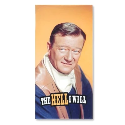 Image of Sporting Profiles John Wayne Memorabilia The Duke Hell I Will Beach Camping Towel Large 70x140cm