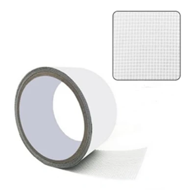 Image of Screen Repair Tape Mosquito Net Self Adhesive Fiberglass Mesh Patch Waterproof for Window and Door Anti (White)