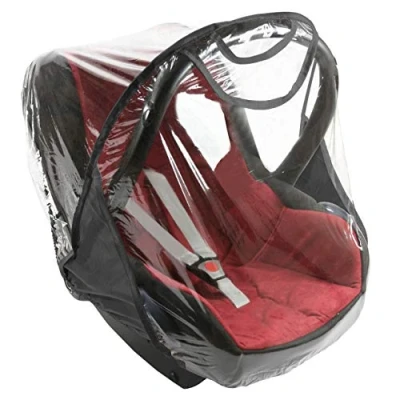 Image of LTG PRO Quality Car Seat Rain Cover for Maxi COSI Cabrio Fix Pebble Clear Plastic (Black)