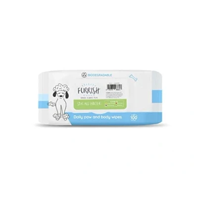 Image of Furrish Bath Wipes Convenient and Refreshing Pet Cleansing Conditioning Moisturising Formula 100 Pack Spring Water