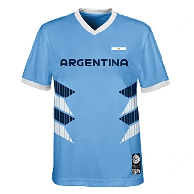 Image of Official 2023 Women&#039;s Football World Cup Adult Team Shirt, Argentina, Blue, Medium