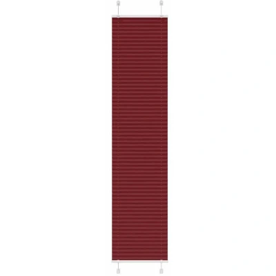 Image of vidaXL Pleated Blind Bordeaux Red 40x200 cm Fabric Width 39.4 Polyester