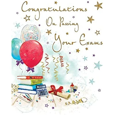 Image of Regal Publishing Occasion Card Congratulations Exam 8 x 6 inches