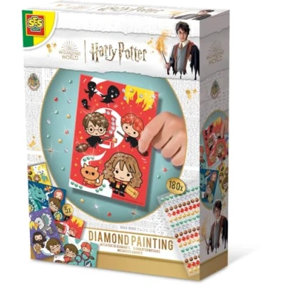 Image of SES Creative 9342 Painting Kit for Kids Including 180 Diamond Dot Stickers and 5 Harry Potter Mosaic Cards, Multi