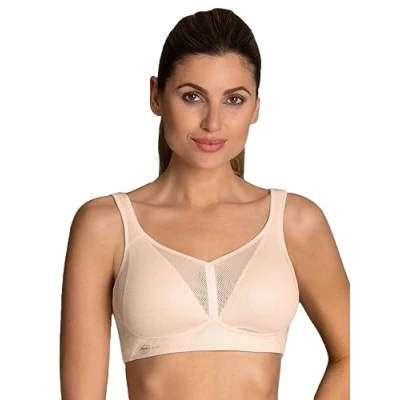 Image of Anita Womens Active Air Control Deltapad Sports Bra Beige Polyamide Size 34A