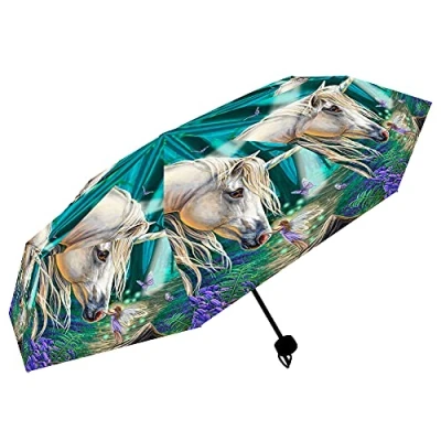 Image of Nemesis Now Lisa Parker Fairy Whispers Umbrella 55cm, Polyester, Artwork, Extends to 55cm Length, Durable Keeps You Dry