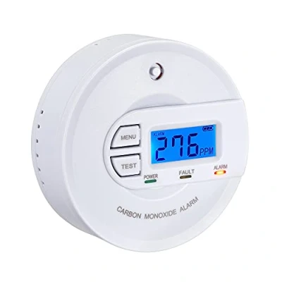 Image of Scondaor Carbon Monoxide Alarm Detector with 10 Year Sensor, Digital LCD Display CO Record, Battery Operated (3 AA Batteries Included), Conforms to EN 50291 1:2018