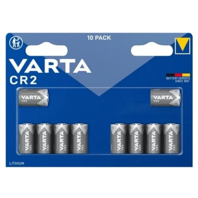 Image of Varta CR2 / CR 15H270 3V Lithium Battery Pack of 10