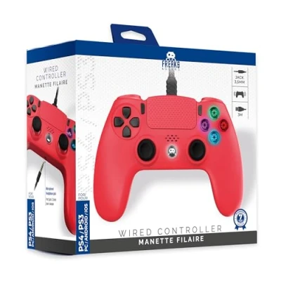 Image of Freaks and Geeks Wired Controller for PS4 with 3M Cable Red