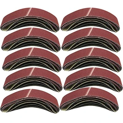 Image of 10 Pack Cloth Sanding Belts Paper (75mm x 533mm,150 Grit)