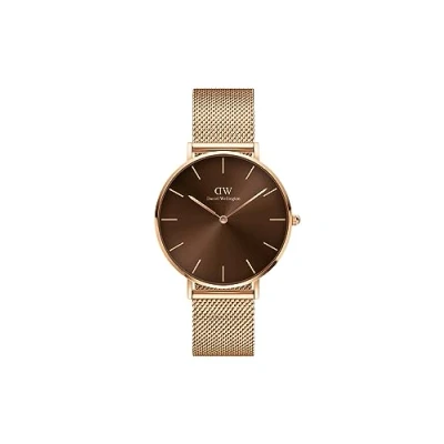 Image of Daniel Wellington DW00100478 Ladies Petite Amber Rose Gold 36mm Watch