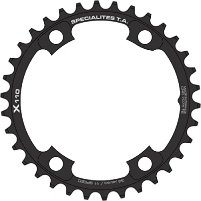 Image of Spécialités TA X110 4 Arm 11 Speed Chainring, Inner 38t, Black