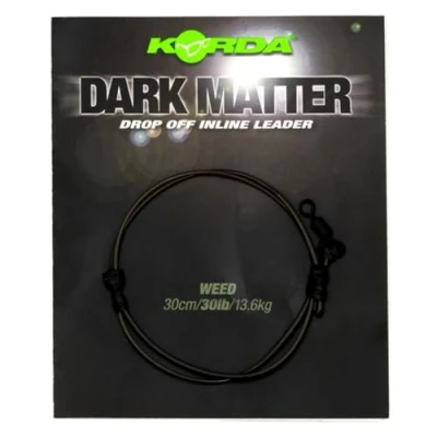 Image of Korda Dark Matter Drop Off Inline Leader Weed 30cm 30lb