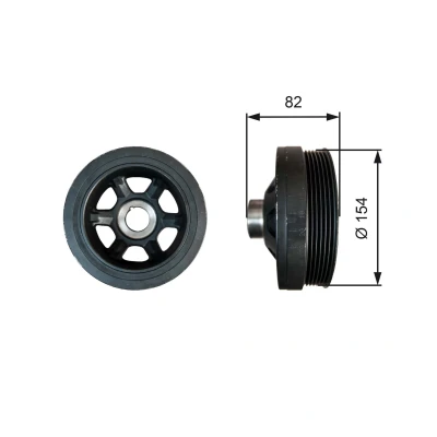 Image of 1120350000, 1120350400, 1120350500, 1120350600, 1120350800 Crankshaft Pulley GATES FleetRunner Micro V Kit TVD1139 MERCEDES BENZ: E Class T modell