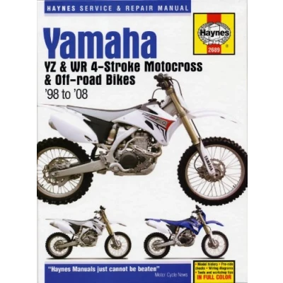 Image of Yamaha YZ &amp; WR 4 stroke Motocross Bikes (98 08) Haynes Manual (Paperback)