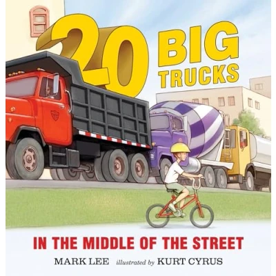 Image of Twenty Big Trucks in the Middle of Street