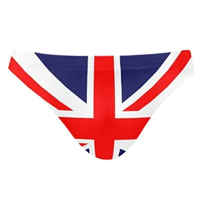 Image of FANTAZIO Union Jack Flag Mens Sexy Bikini Swimwear Soft Swimsuit Men Brief