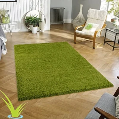 Image of Wadan 60x110cm Green Shaggy Rugs Living Room 5mm Thick Pile Extra Large Small Medium Rectangular Size Soft Touch Area Non Shedding