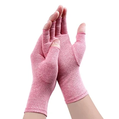 Image of Rheumatoid Arthritis Gloves Compression Fingerless Joint Pain Relief Hand Mitten Warmth Carpal Tunnel for Women Men