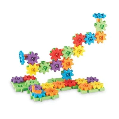 Image of Learning Resources LER9148 LER9215 Gears Starter Building 60 piece set, Multicoloured