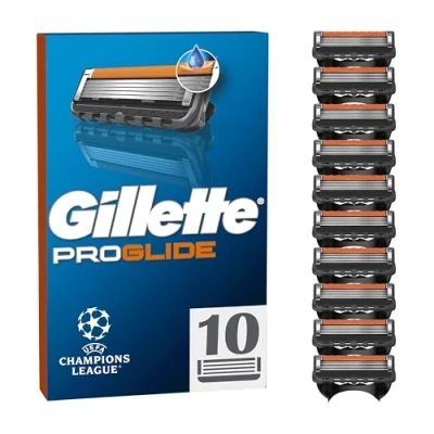 Image of Gillette ProGlide Razor Blades Men, Pack of 10 Blade Refills with Precision Trimmer, 5 Anti Friction