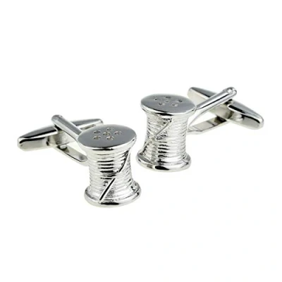 Image of GTR Prestige Giftware Cotton Reel Design Cufflinks, Presented in a Cufflink Box