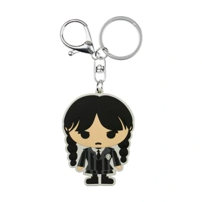 Image of Karactermania Wednesday Chibi Brand Keychain, Black, 6.2 x 4.9 cm