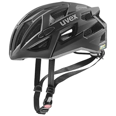 Image of uvex Race 7 Secure Performance Bike Helmet for Men &amp; Women Individual Fit Extra Impact Protection Black 51 55 cm