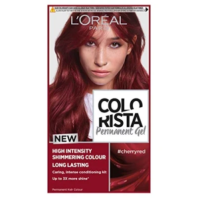 Image of L&#039;Oréal Paris Colorista Permanent Gel Hair Dye, Long Lasting and Vibrant At Home Colour, High Intensity Hues with Up to 3x More Shine, Colour: Cherry Red