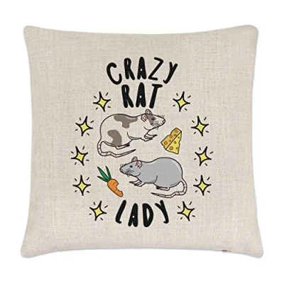 Image of Gift Base Crazy Rat Lady Stars Cushion Cover