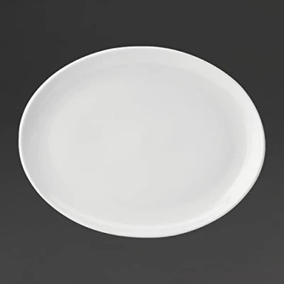Image of Utopia Pure White, E20035 000000 B06018, Oval Plate 14&quot; (36cm) (Box of 18)