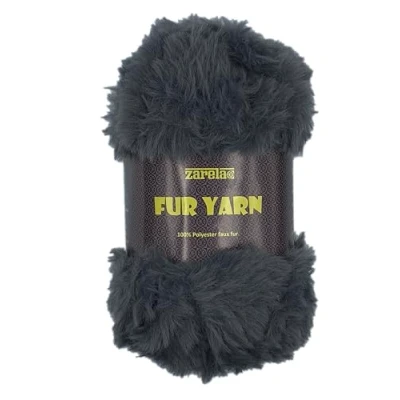 Image of Zarela Faux Fur Yarn Wool 50g (110 Slate)