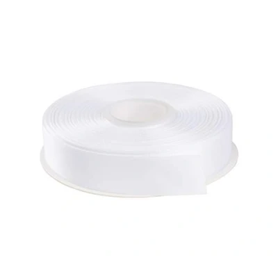 Image of AVANAVA 25mm Wide Double Face Satin Ribbon 45 Meters (029 White)