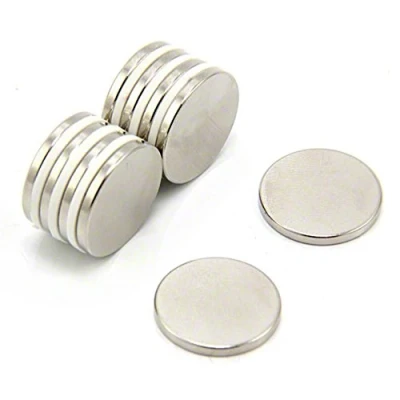 Image of N42 Neodymium Magnet for Arts, Crafts, Model Making, DIY, Hobbies, Office, and Home 19mm dia x 2mm thick 2.3kg Pull Pack of 10