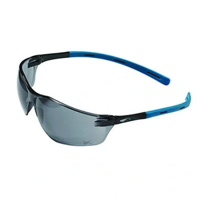 Image of JSP Rigi Safety Spectacle Black Blue Temples Smoke Lens (1RIG23SKN)